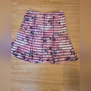 Banana Republic Women's Skirt Floral Size Petite Multicolor Size Zip & 2 Pocket.